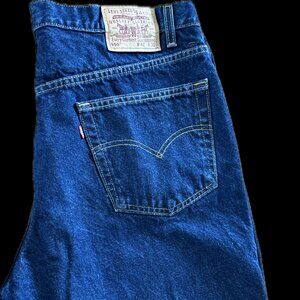LEVIS 550 MENS RELAXED FIT COTTON JEANS 42X30 Blue #005500216 W42L30